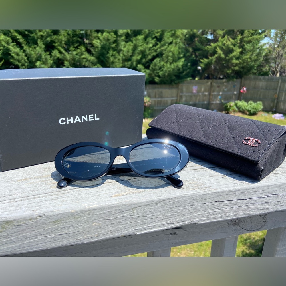 Chanel Black Polarized Sunglasses